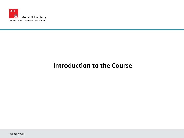Introduction to the Course 