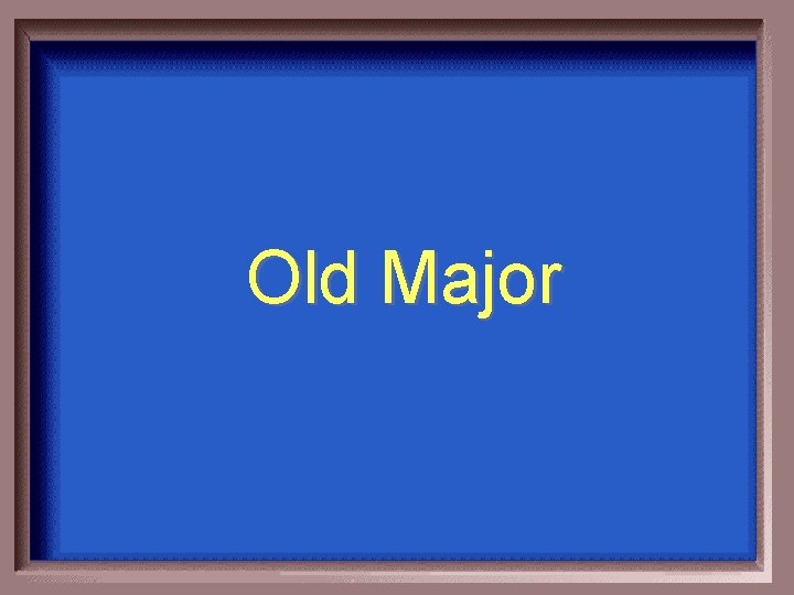 Old Major 