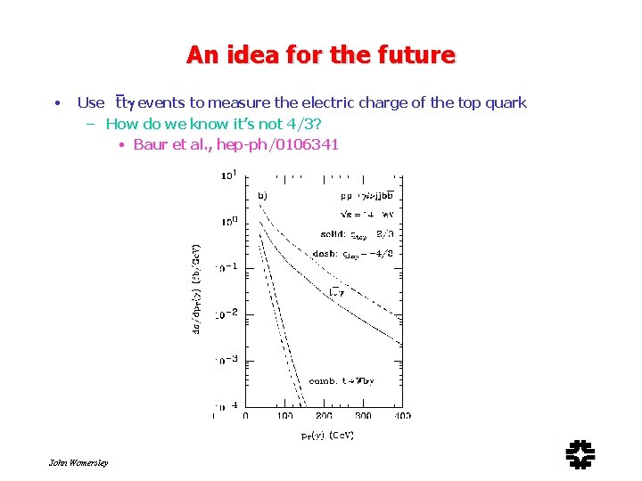 An idea for the future • Use tt events to measure the electric charge