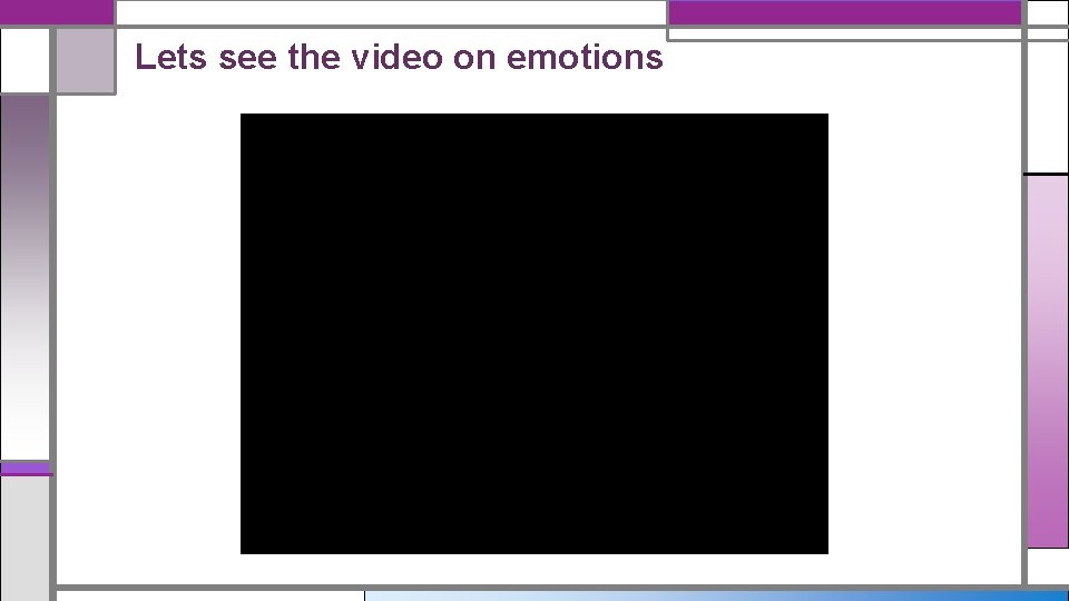 Lets see the video on emotions 