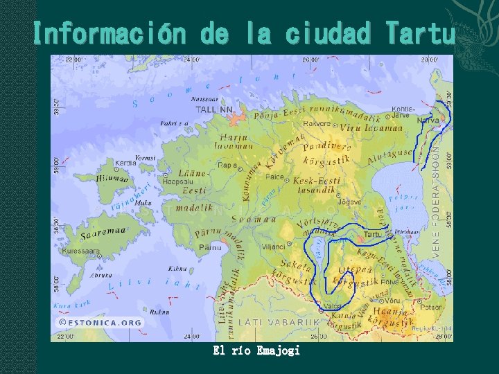 Información de la ciudad Tartu El río Emajogi 