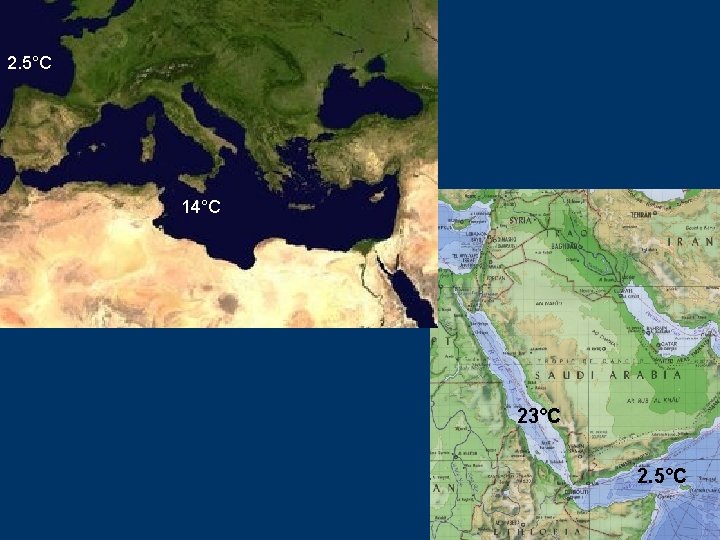 2. 5°C 14°C 23°C 2. 5°C 