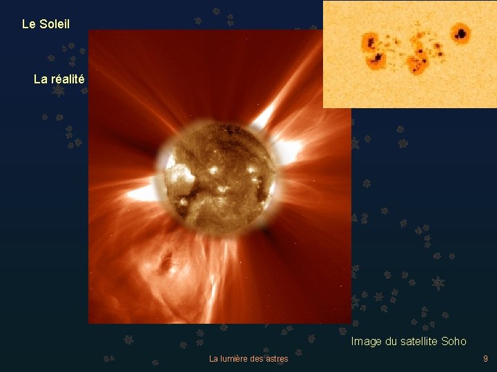 Le Soleil La réalité Image du satellite Soho La lumière des astres 9 