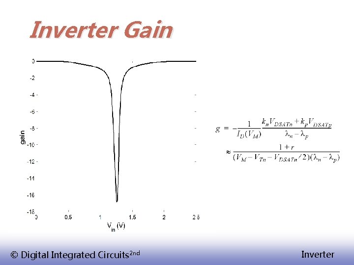 Inverter Gain © Digital Integrated Circuits 2 nd Inverter 