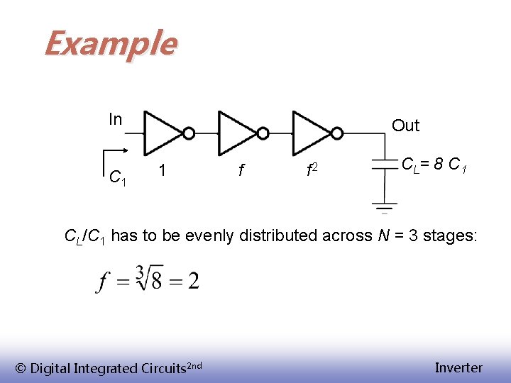 Example In C 1 Out 1 f f 2 C L= 8 C 1