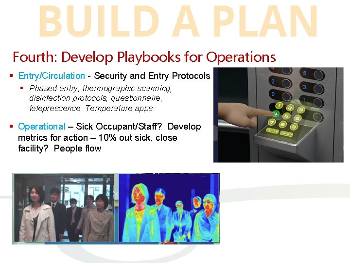 Fourth: Develop Playbooks for Operations § Entry/Circulation - Security and Entry Protocols § Phased