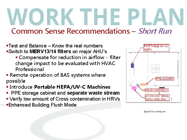 Common Sense Recommendations – Short Run §Test and Balance – Know the real numbers