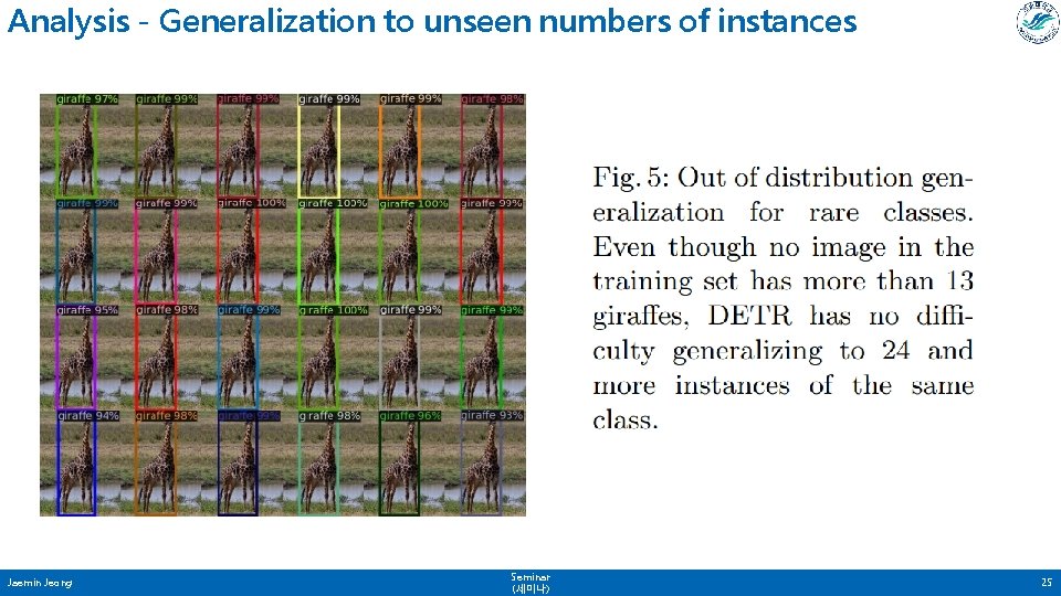 Analysis - Generalization to unseen numbers of instances Jaemin Jeong Seminar (세미나) 25 