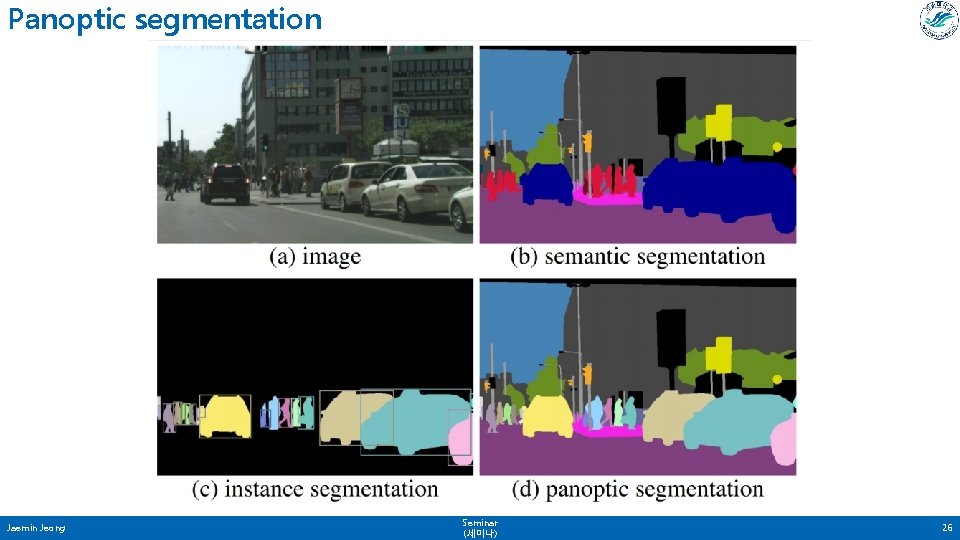 Panoptic segmentation Jaemin Jeong Seminar (세미나) 26 