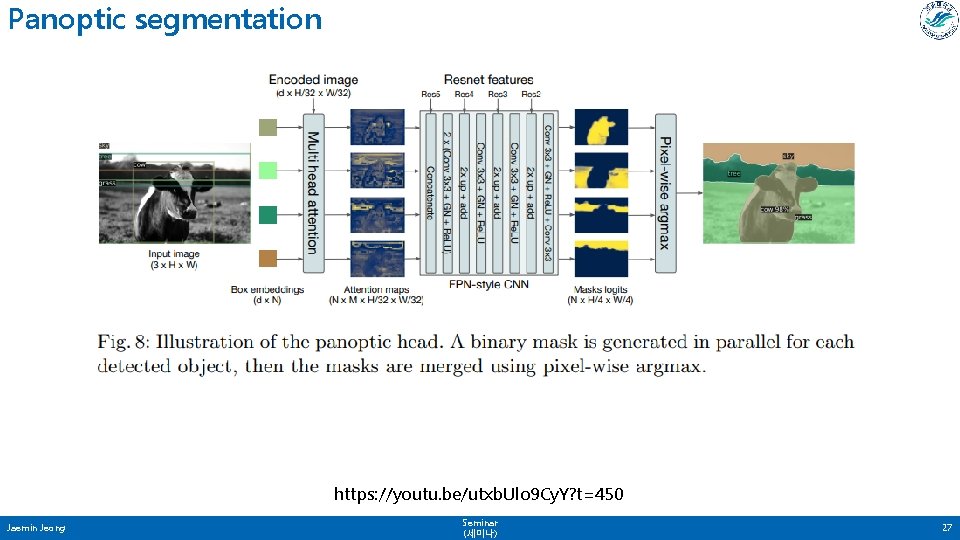 Panoptic segmentation https: //youtu. be/utxb. Ulo 9 Cy. Y? t=450 Jaemin Jeong Seminar (세미나)