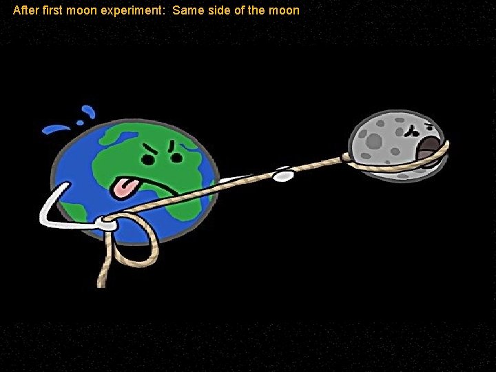 After first moon experiment: Same side of the moon After first moon experiment: Same side of the moon
