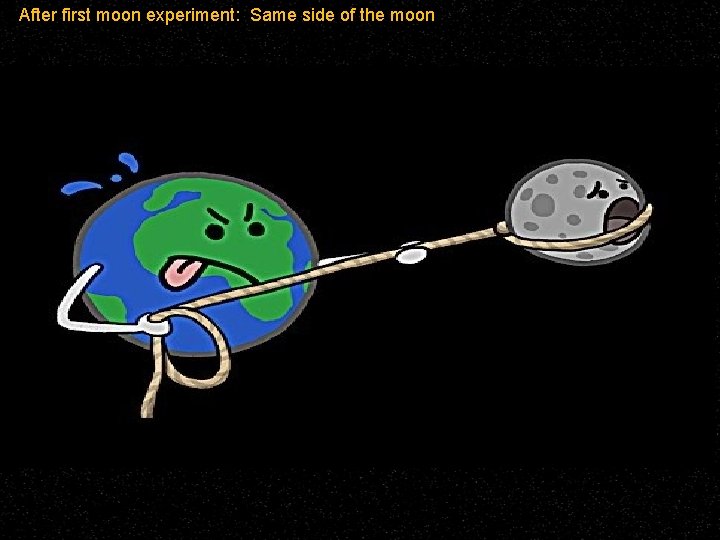 After first moon experiment: Same side of the moon 