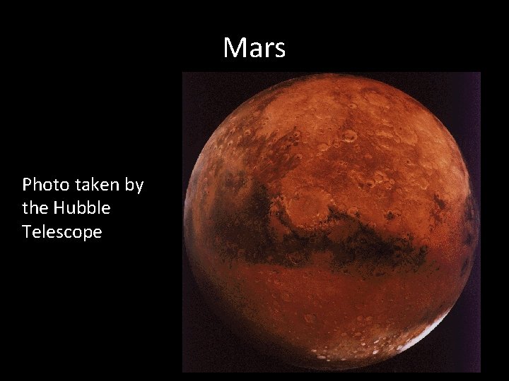 Mars Photo taken by the Hubble Telescope 