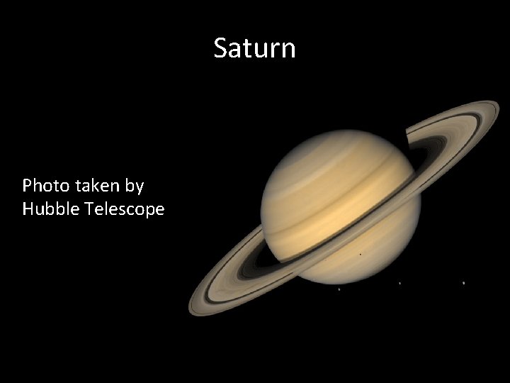 Saturn Photo taken by Hubble Telescope 