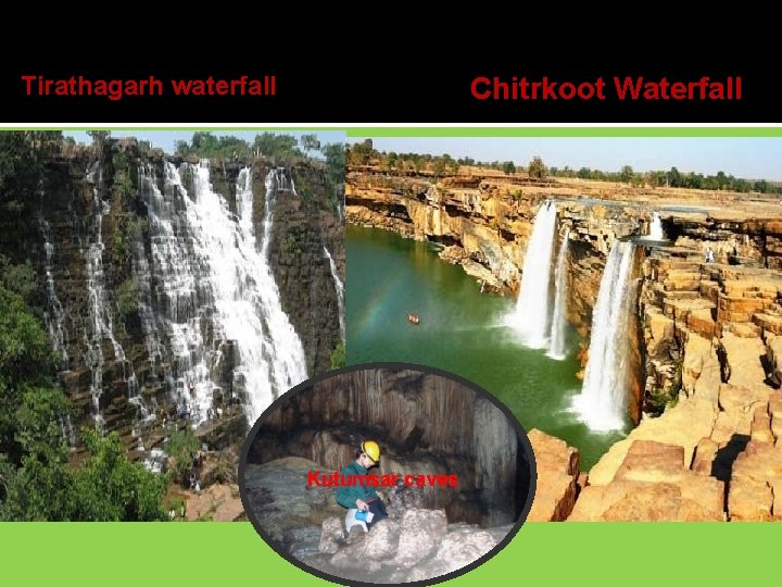 Tirathagarh waterfall Chitrkoot Waterfall Kutumsar caves 