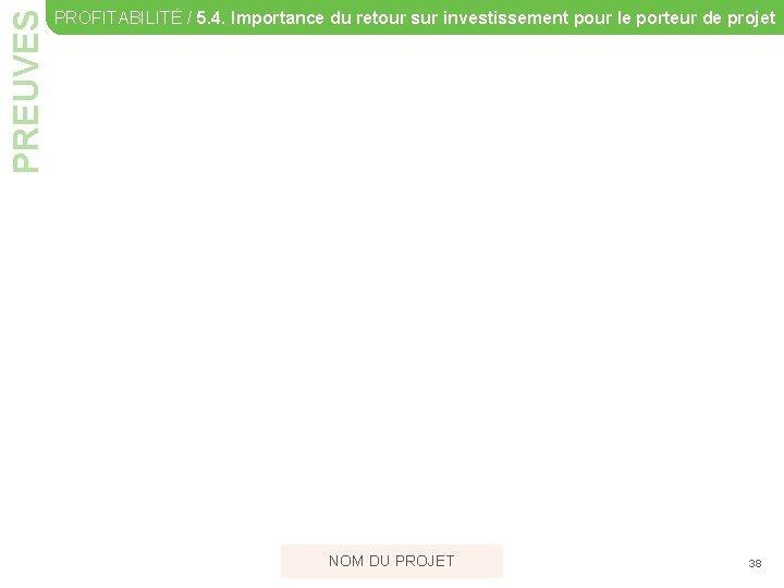 PREUVES PROFITABILITÉ / 5. 4. Importance du retour sur investissement pour le porteur de