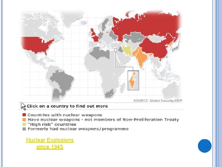 Nuclear Explosions since 1945 