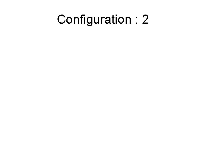 Configuration : 2 