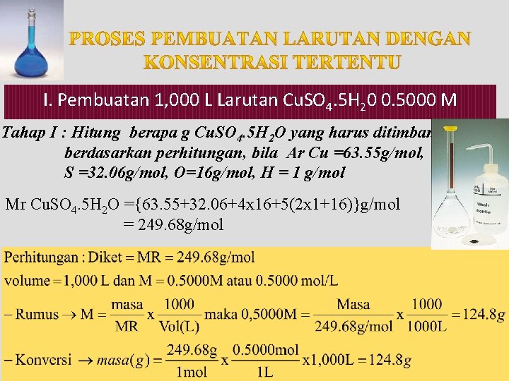 I. Pembuatan 1, 000 L Larutan Cu. SO 4. 5 H 20 0. 5000