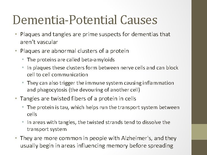 How Does Dementia Affect the Brain and its