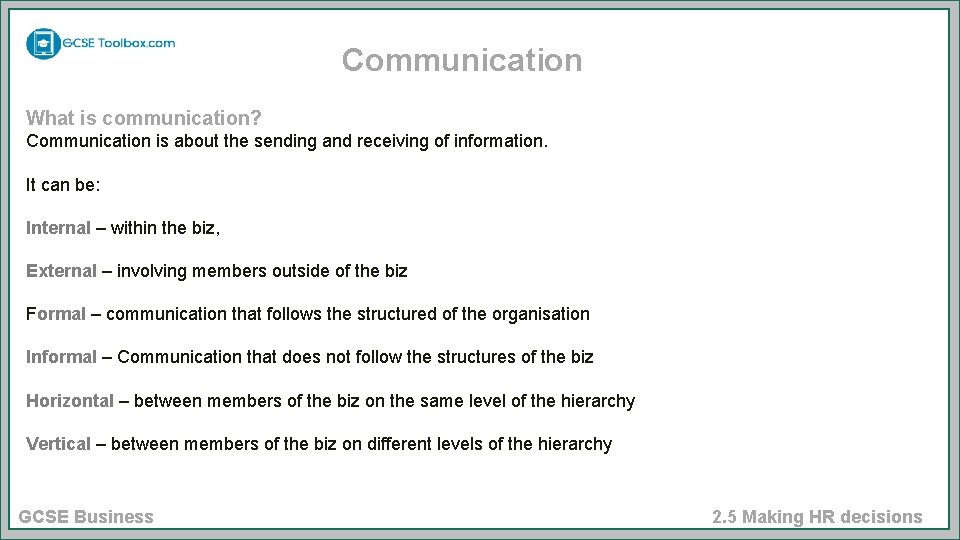 Communication What is communication? Communication is about the sending and receiving of information. It