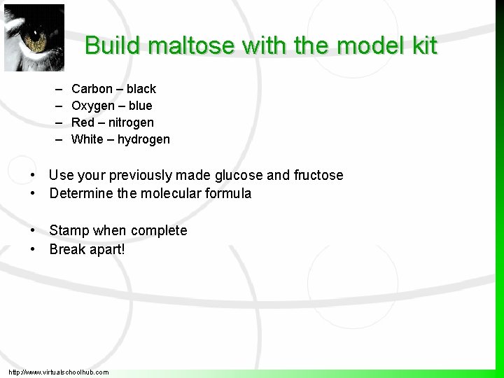Build maltose with the model kit – – Carbon – black Oxygen – blue Build maltose with the model kit – – Carbon – black Oxygen – blue