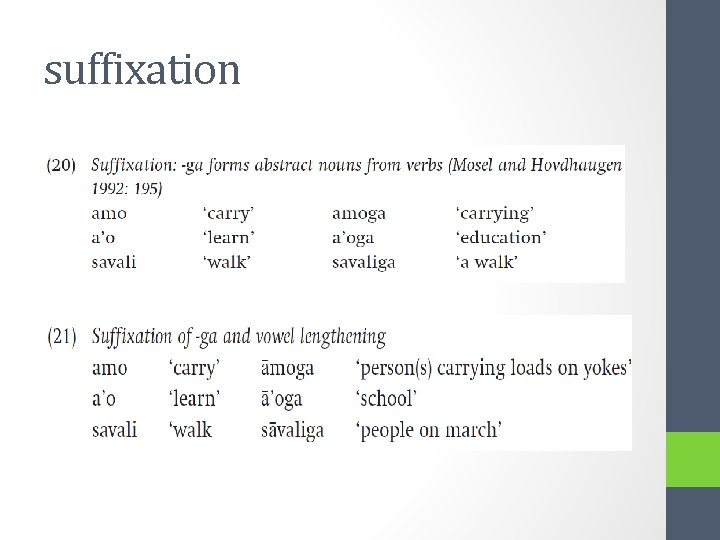 suffixation 