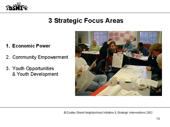 3 Strategic Focus Areas 1. Economic Power 2. Community Empowerment 3. Youth Opportunities &