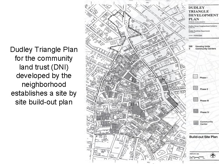 Dudley Triangle Plan for the community land trust (DNI) developed by the neighborhood establishes