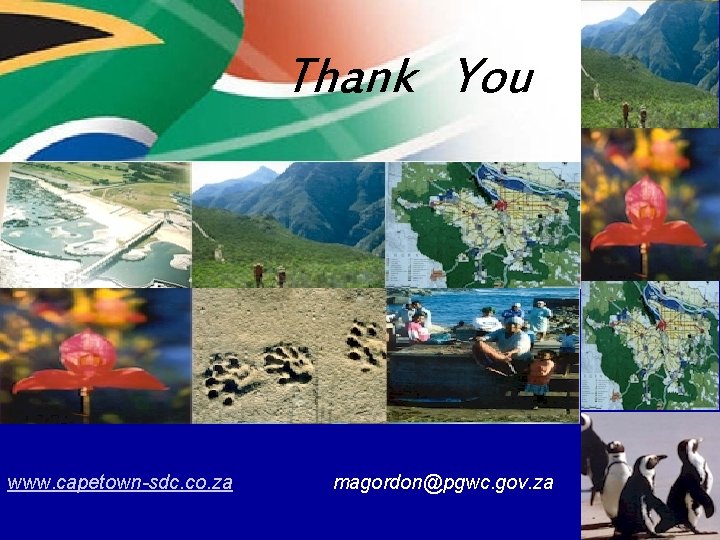 Thank You www. capetown-sdc. co. za magordon@pgwc. gov. za 