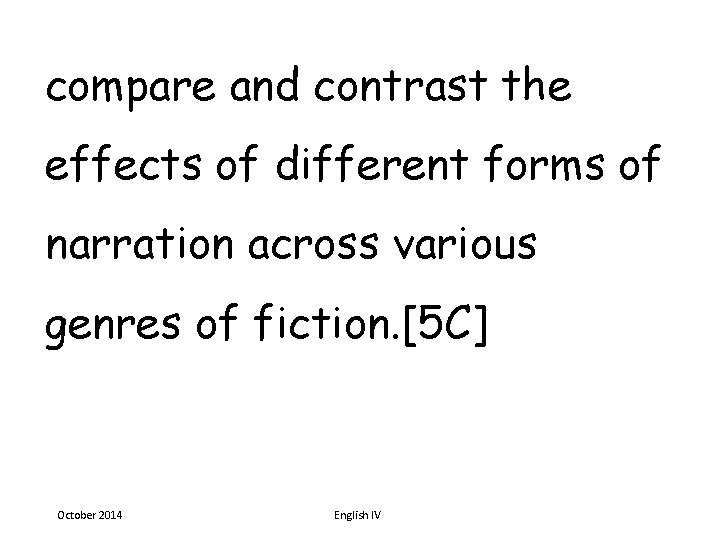 compare and contrast the effects of different forms of narration across various genres of