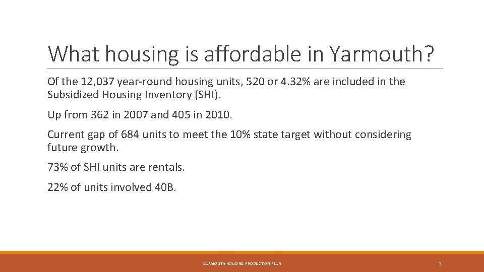 What housing is affordable in Yarmouth? Of the 12, 037 year-round housing units, 520