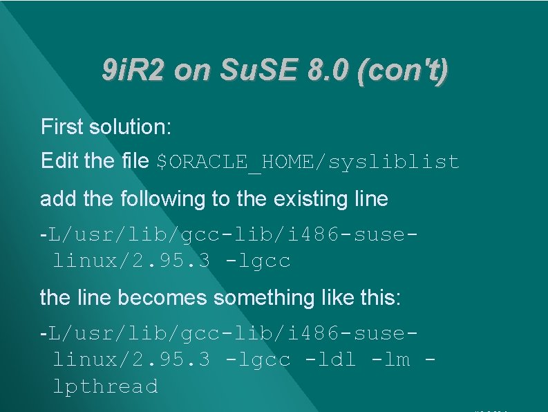 9 i. R 2 on Su. SE 8. 0 (con't) First solution: Edit the