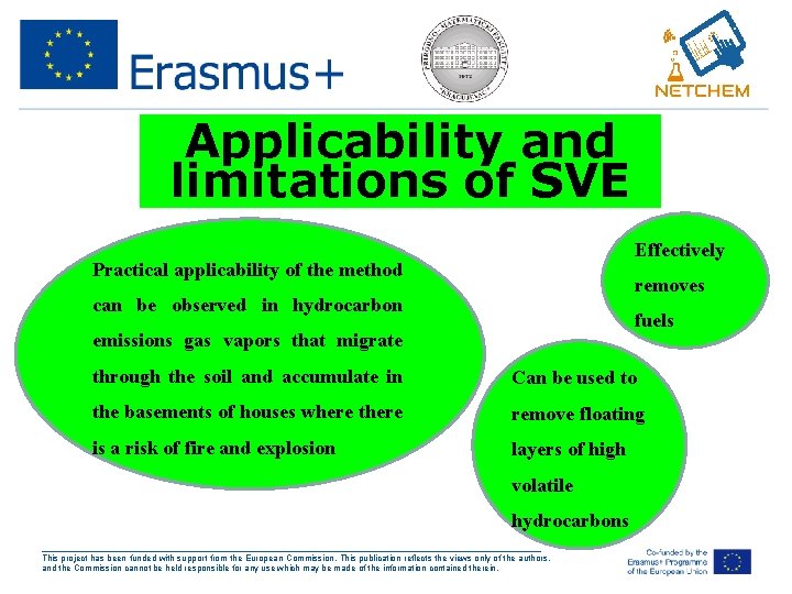 Applicability and limitations of SVE Effectively Practical applicability of the method removes can be