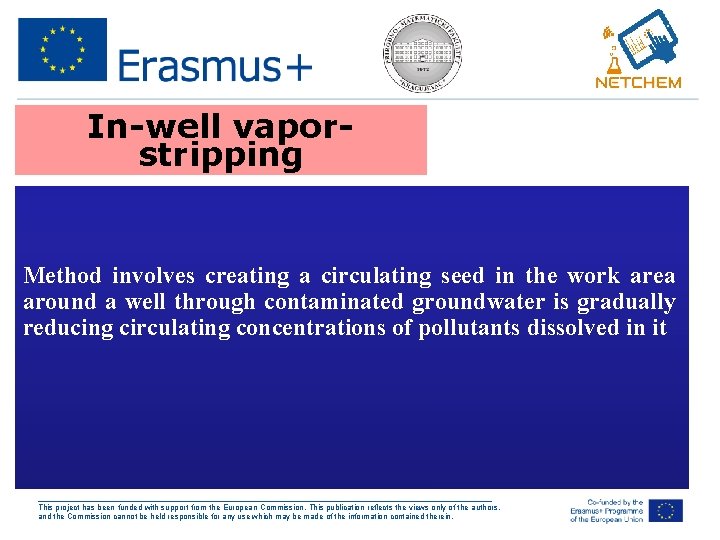 In-well vaporstripping Method involves creating a circulating seed in the work area around a