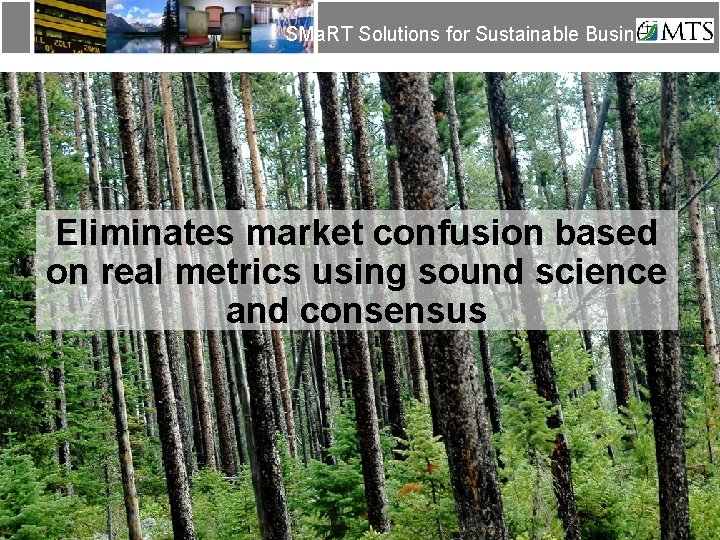 SMa. RT Solutions for Sustainable Business Eliminates market confusion based on real metrics using