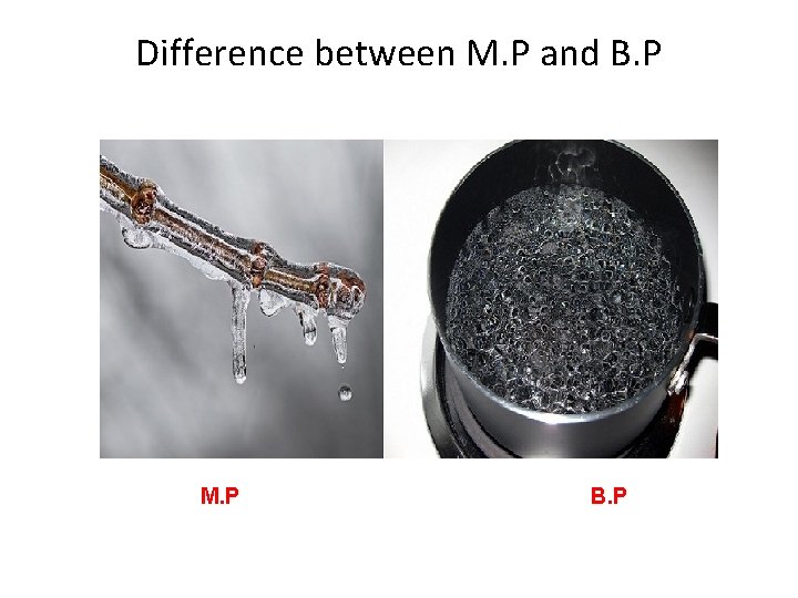 Difference between M. P and B. P M. P B. P 