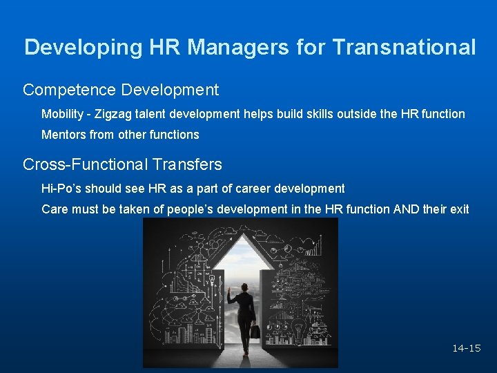 Developing HR Managers for Transnational Competence Development Mobility - Zigzag talent development helps build