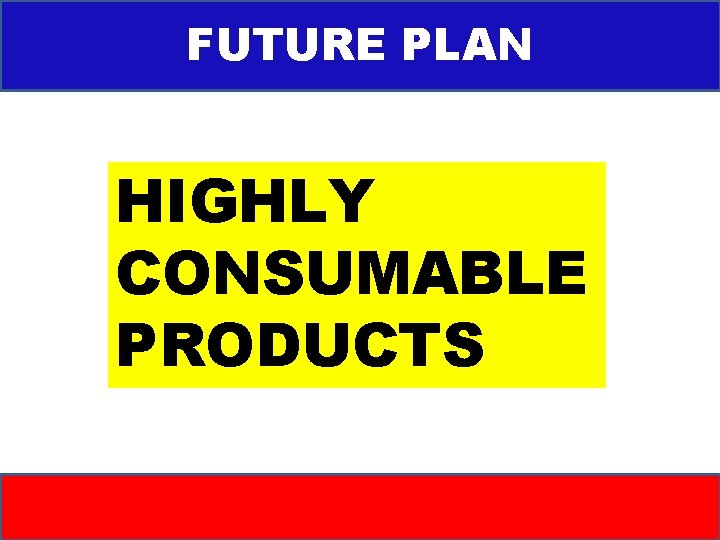 FUTURE PLAN HIGHLY CONSUMABLE PRODUCTS 