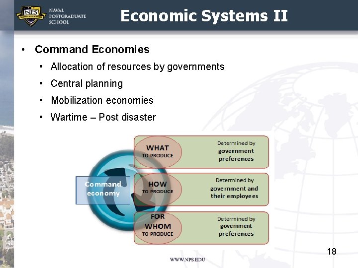 Economic Systems II • Command Economies • Allocation of resources by governments • Central