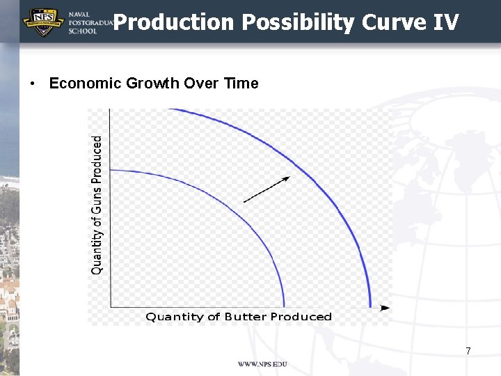 Production Possibility Curve IV • Economic Growth Over Time 7 