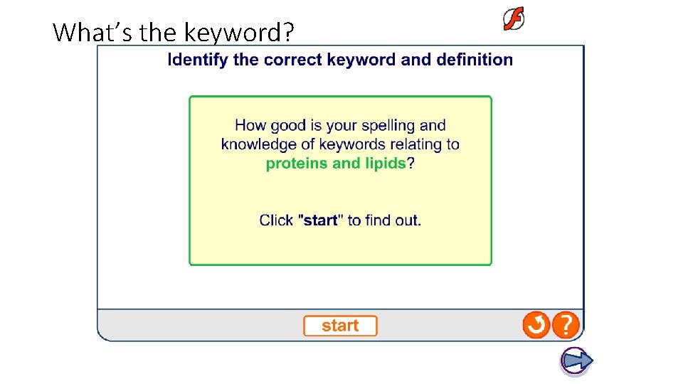 What’s the keyword? 