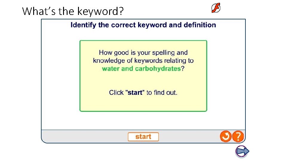 What’s the keyword? 