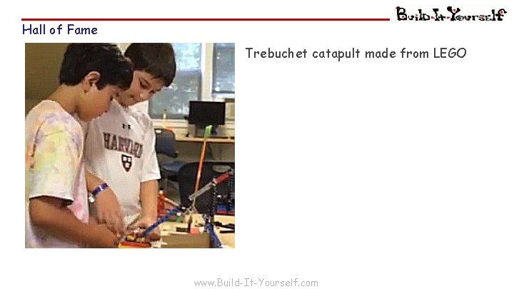 Hall of Fame Trebuchet catapult made from LEGO www. Build-It-Yourself. com 
