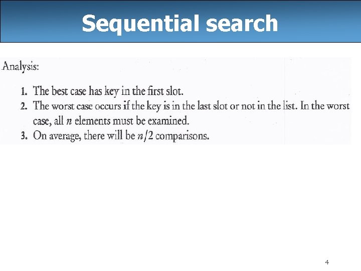 Sequential search 4 