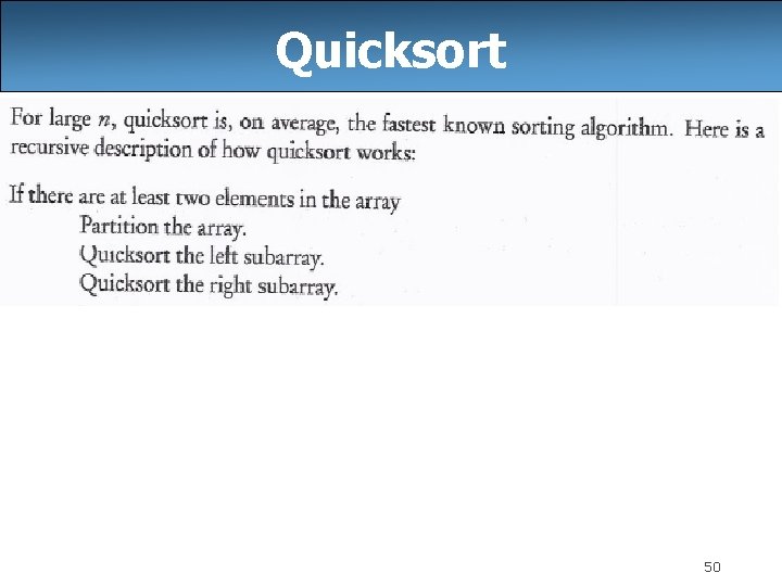 Quicksort 50 
