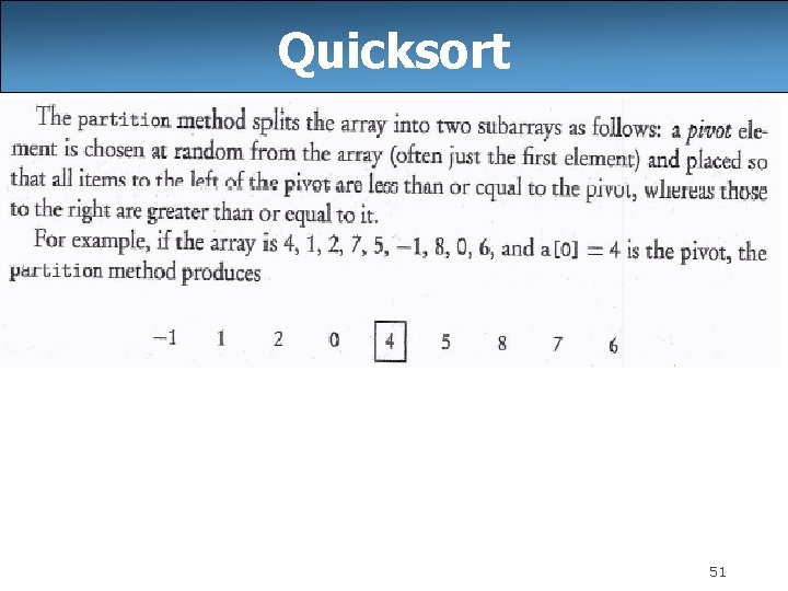 Quicksort 51 