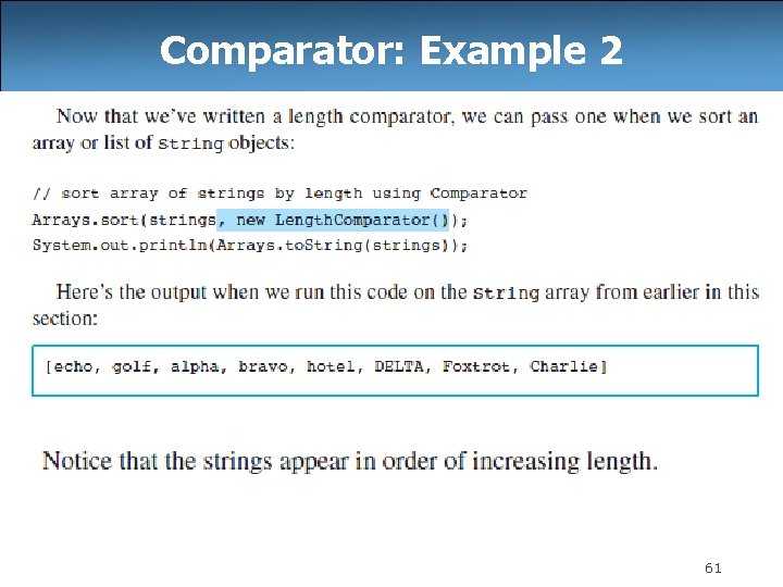 Comparator: Example 2 61 