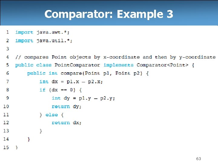 Comparator: Example 3 63 