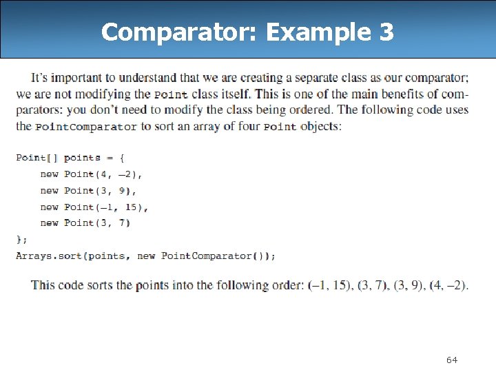 Comparator: Example 3 64 